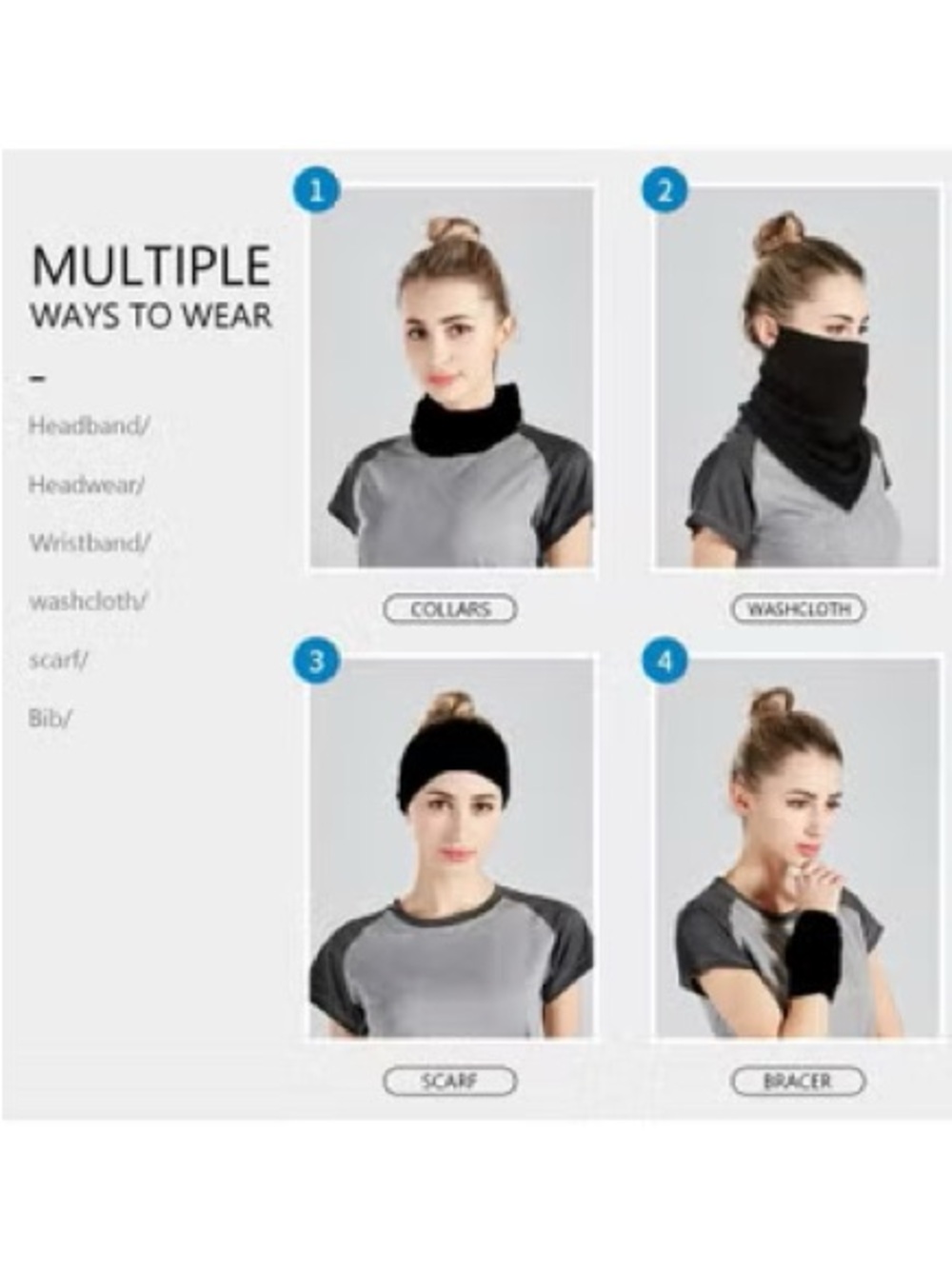 BUNDLE 10+ Balaclava Neck Gaiters Face Mask Cotton - Variety Colors Unisex - Picture 3 of 7